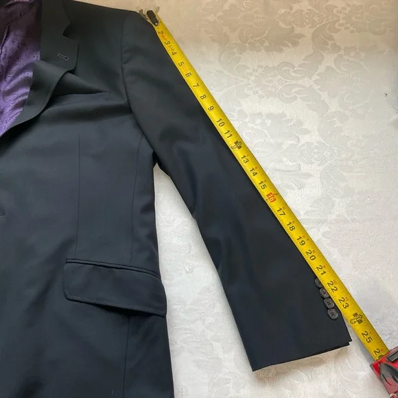 Ted Baker London Endurance Blazer Wool Signature Purple Paisley Lining Size 42R - Picture 7 of 12
